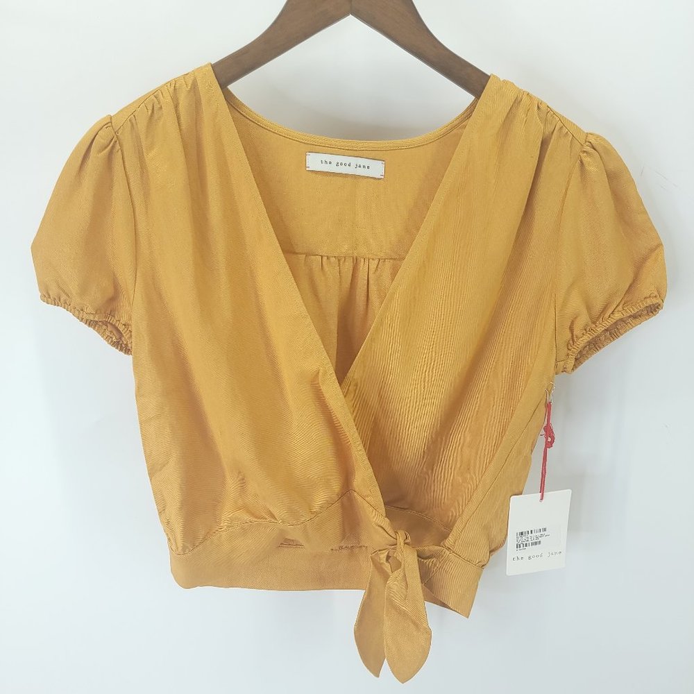 THE GOOD JANE Me & Kumquat Wrap Crop Top NWT